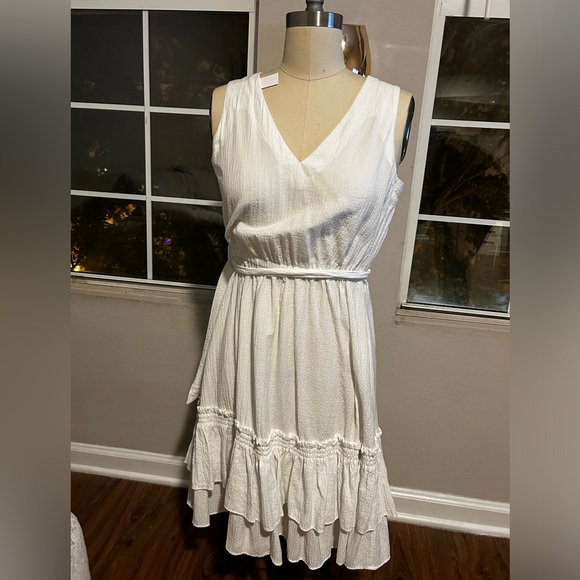 Calvin Klein White Midi Dress - Picture 1 of 5